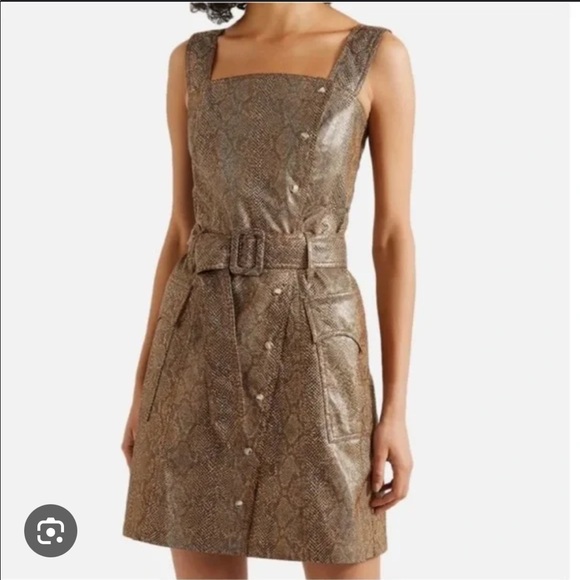 BNWT NANUSHKA LORENA SNAKE PRINT DRESS - Picture 2 of 13